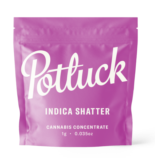 Potluck - Indica Shatter - cannabis Concentrate | WeedSmart Canada