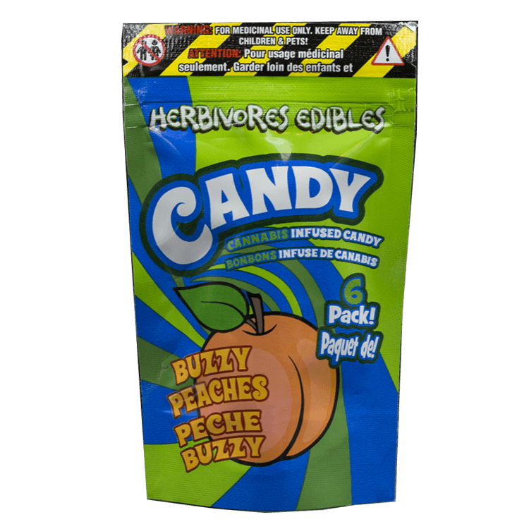 Herbivores Edibles – Buzzy Peaches Gummies | WeedSmart Canada Herbivores Edibles – Buzzy Peaches Gummies | WeedSmart Canada