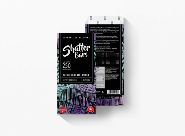 Euphoria Extractions – 500mg Shatter Bar – Milk Chocolate (Sativa) | WeedSmart Canada Euphoria Extractions – 500mg Shatter Bar – Milk Chocolate (Sativa) | WeedSmart Canada