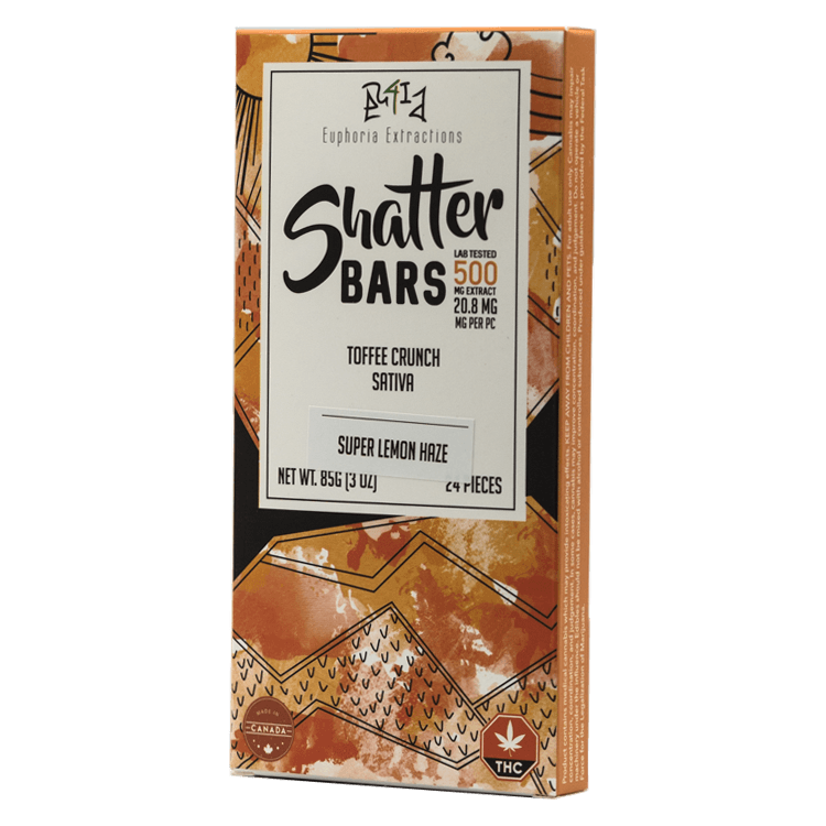 Euphoria Extractions – 500mg Shatter Bar – Toffee Crunch (Sativa ) | WeedSmart Canada
