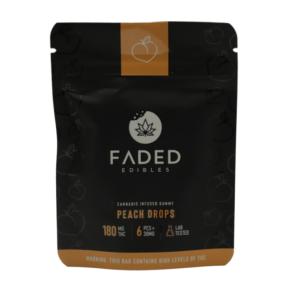 Faded Edibles – Peach Drops – 180mg | WeedSmart Canada