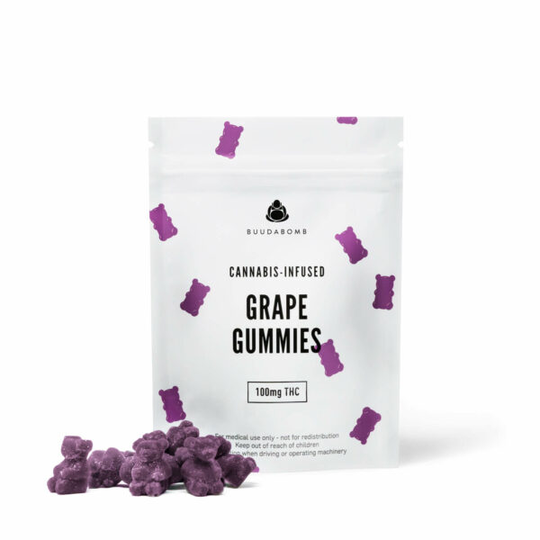 Buudabomb – Grape Gummies 100mg THC | WeedSmart Canada Buudabomb – Grape Gummies 100mg THC | WeedSmart Canada