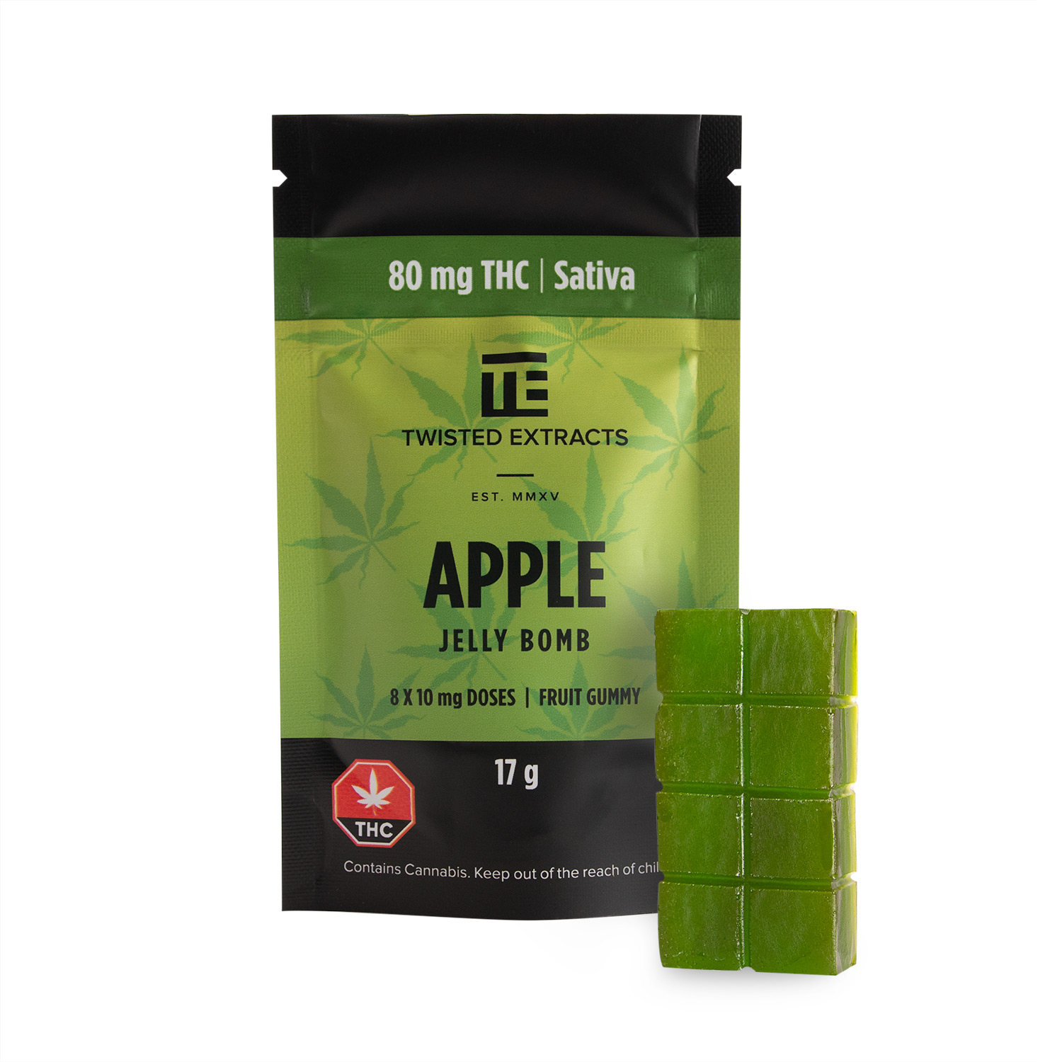 Twisted Extracts – Apple Jelly Bomb – Sativa – 80mg THC | WeedSmart Canada Twisted Extracts – Apple Jelly Bomb – Sativa – 80mg THC | WeedSmart Canada