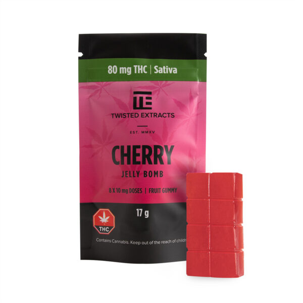 Twisted Extracts – Cherry Jelly Bomb – Sativa – 80mg THC | WeedSmart Canada