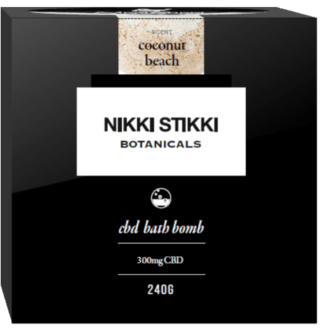 Nikki Stikki Botanicals – CBD Bath Bomb – Coconut Beach – 300mg CBD | WeedSmart Canada Nikki Stikki Botanicals – CBD Bath Bomb – Coconut Beach – 300mg CBD | WeedSmart Canada