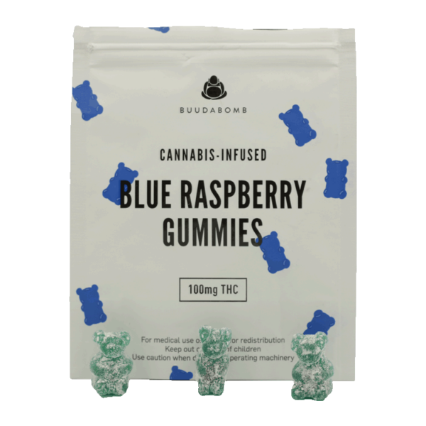 Buudabomb – Blue Raspberry Gummies – 100mg | WeedSmart Canada Buudabomb – Blue Raspberry Gummies – 100mg | WeedSmart Canada