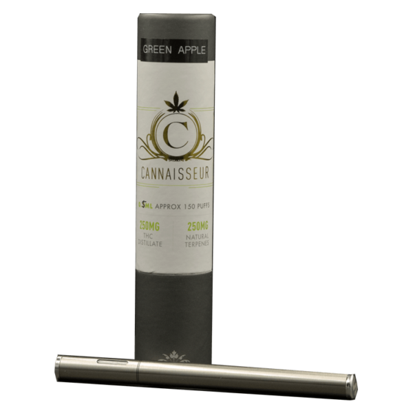 Cannaisseur – Disposable THC Distillate Pen – Green Apple 0.5ml | WeedSmart Canada Cannaisseur – Disposable THC Distillate Pen – Green Apple 0.5ml | WeedSmart Canada