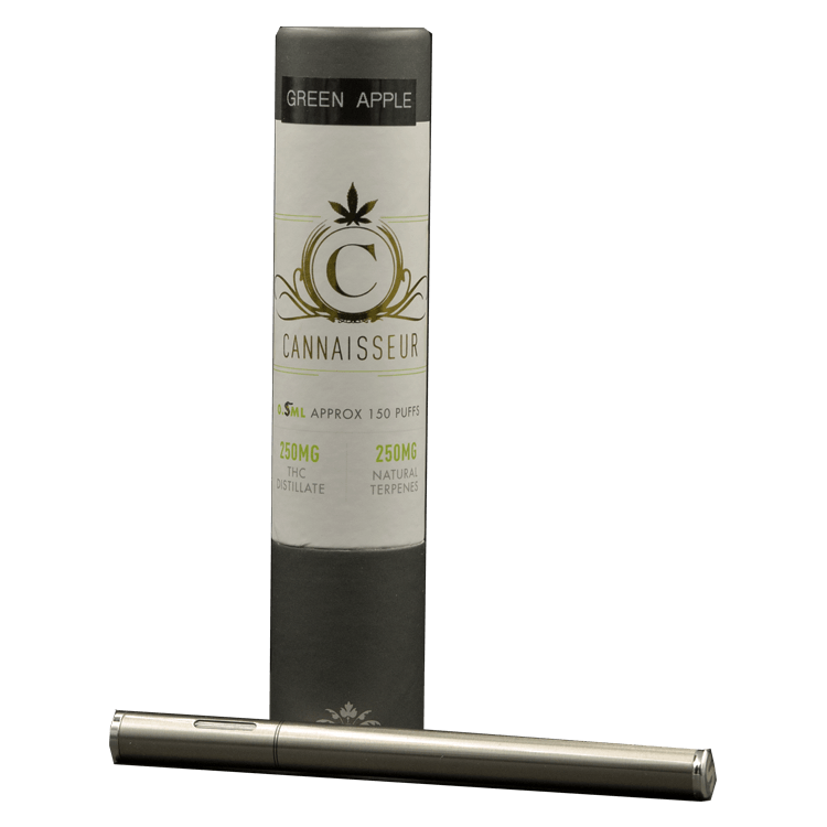Cannaisseur – Disposable THC Distillate Pen – Green Apple 0.5ml | WeedSmart Canada Cannaisseur – Disposable THC Distillate Pen – Green Apple 0.5ml | WeedSmart Canada