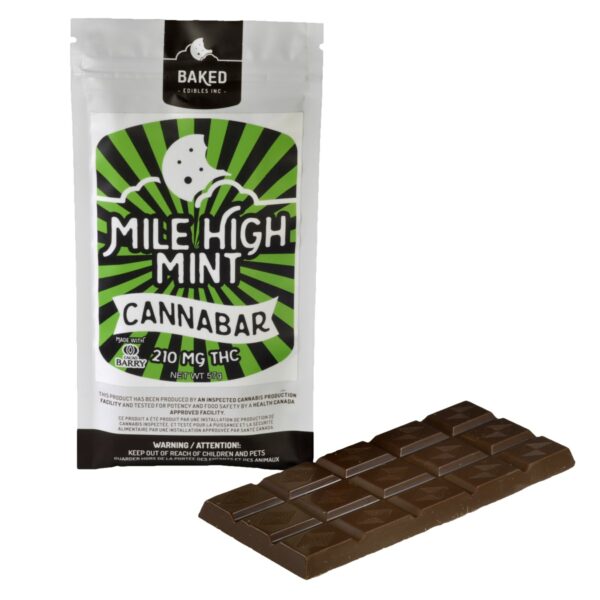 Baked Edibles – Mile High Mint Cannabar 210mg THC | WeedSmart Canada Baked Edibles – Mile High Mint Cannabar 210mg THC | WeedSmart Canada