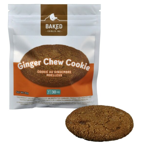 Baked Edibles – Cookie – Ginger Chew 30mg THC | WeedSmart Canada