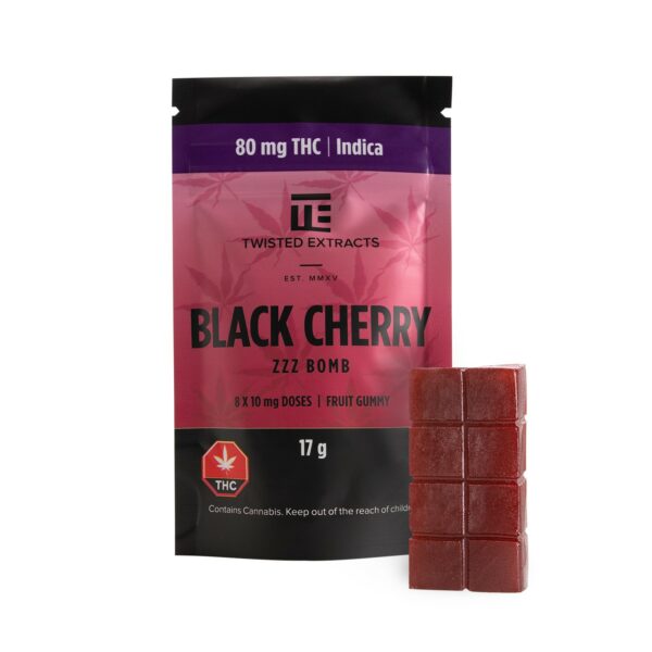 Twisted Extracts – Black Cherry – Zzz Bombs – 80mg THC | WeedSmart Canada Twisted Extracts – Black Cherry – Zzz Bombs – 80mg THC | WeedSmart Canada