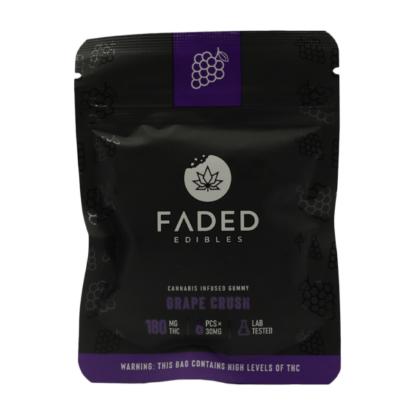 Faded Edibles – Grape Crush – 180mg | WeedSmart Canada Faded Edibles – Grape Crush – 180mg | WeedSmart Canada