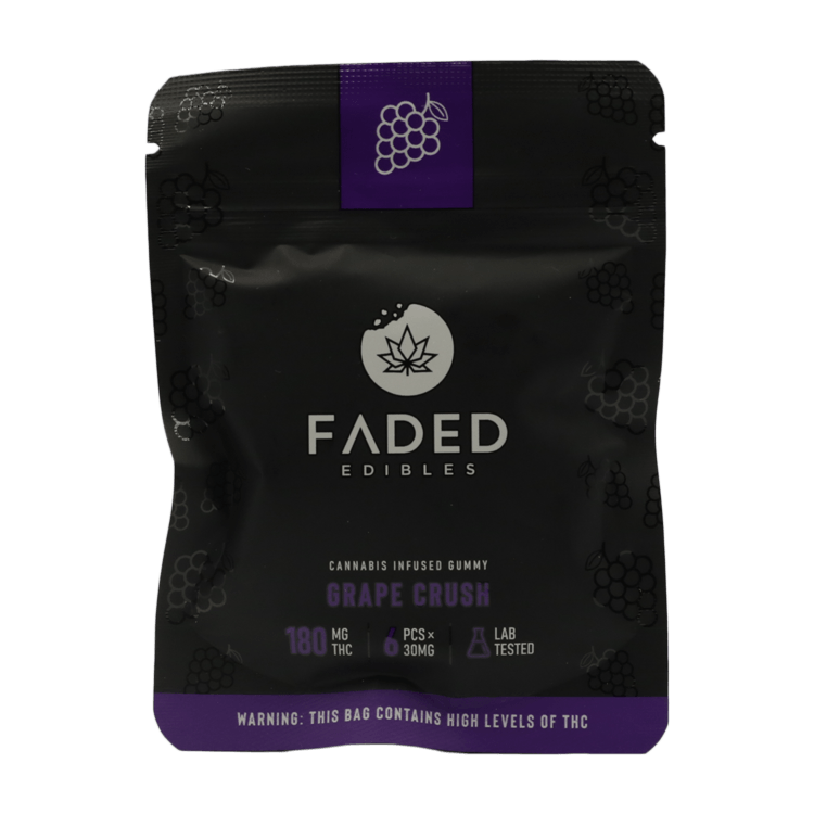 Faded Edibles – Grape Crush – 180mg | WeedSmart Canada Faded Edibles – Grape Crush – 180mg | WeedSmart Canada