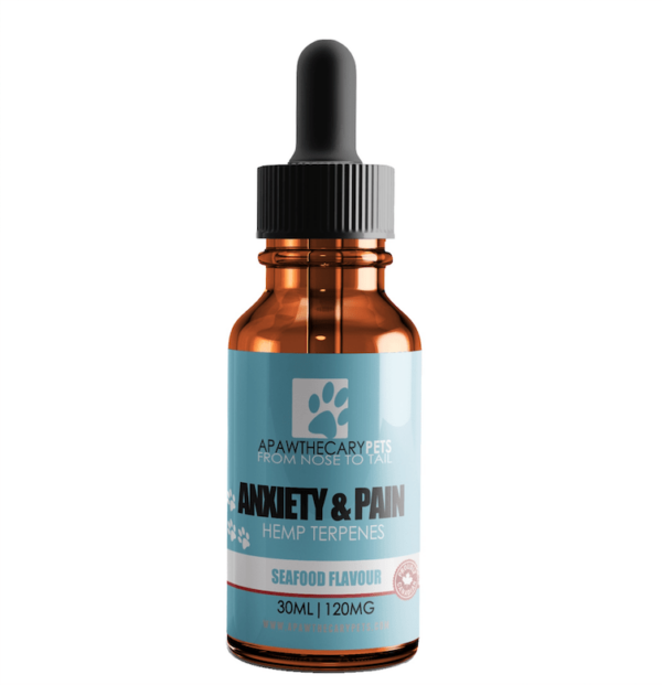 Apawthecary Pets – Anxiety & Pain Tincture – Seafood Medley Flavour 120mg | WeedSmart Canada