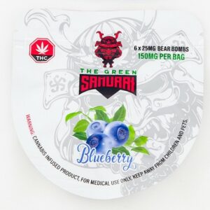 The Green Samurai – Blueberry Gummies – 150mg | WeedSmart Canada