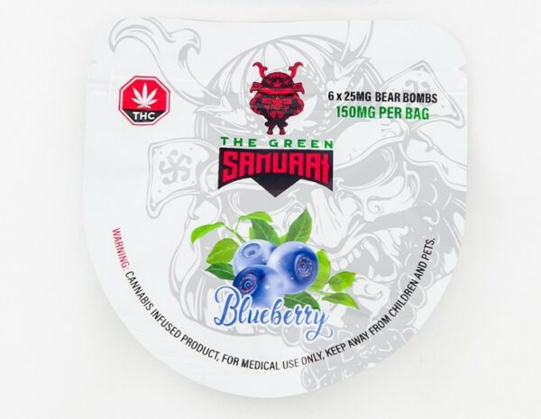 The Green Samurai – Blueberry Gummies – 150mg | WeedSmart Canada