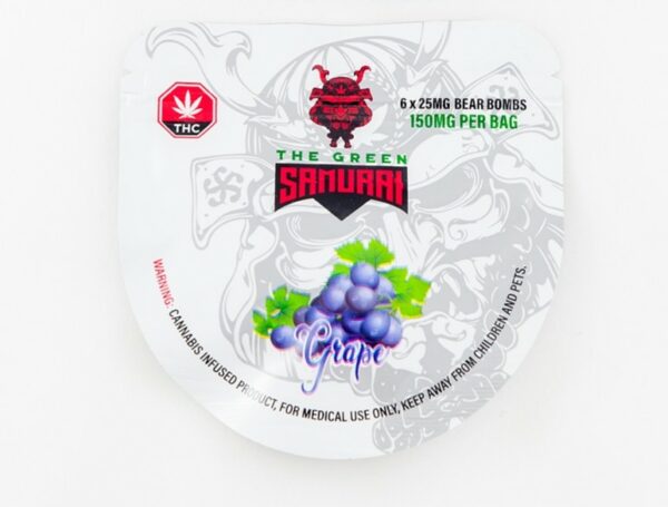 The Green Samurai – Grape Gummies – 150mg | WeedSmart Canada