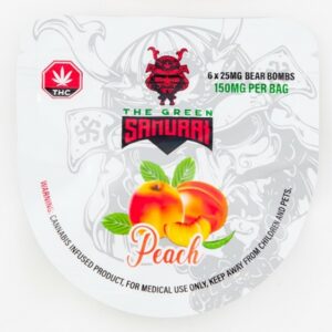 The Green Samurai – Peach Gummies – 150mg | WeedSmart Canada