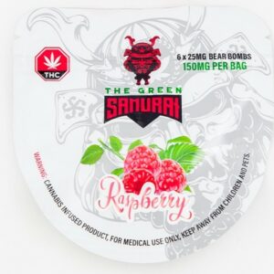 The Green Samurai – Raspberry Gummies – 150mg | WeedSmart Canada