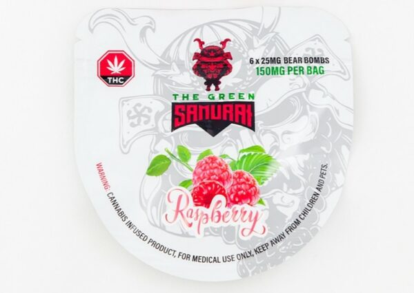 The Green Samurai – Raspberry Gummies – 150mg | WeedSmart Canada