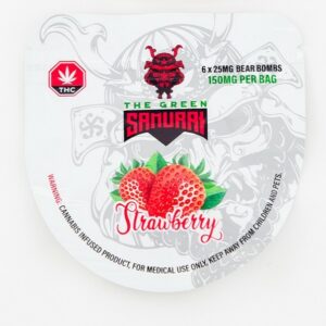 The Green Samurai – Strawberry Gummies – 150mg | WeedSmart Canada