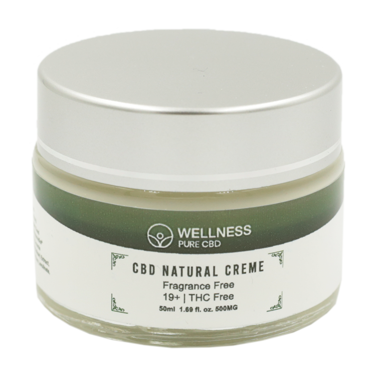 Wellness Pure CBD – Natural Creme – 500mg | WeedSmart Canada