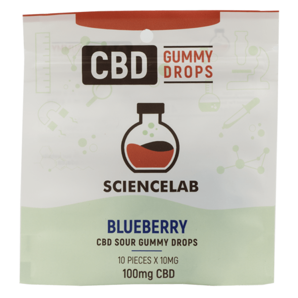 Sciencelab – CBD Sour Gummy Drops – Blueberry 100mg CBD | WeedSmart Canada