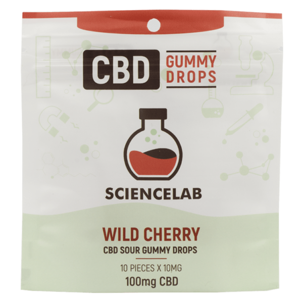 Sciencelab – CBD Sour Gummy Drops – Wild Cherry 100mg CBD | WeedSmart Canada