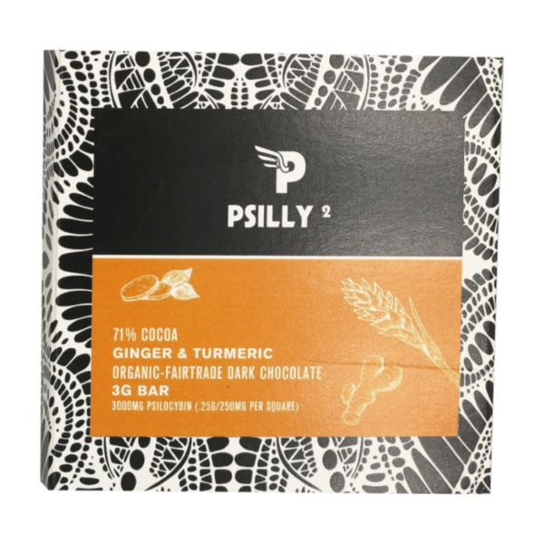 Psilly – Dark Chocolate Bar – Ginger & Turmeric | WeedSmart Canada Psilly – Dark Chocolate Bar – Ginger & Turmeric | WeedSmart Canada