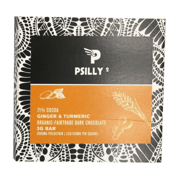 Psilly – Dark Chocolate Bar – Ginger & Turmeric | WeedSmart Canada Psilly – Dark Chocolate Bar – Ginger & Turmeric | WeedSmart Canada