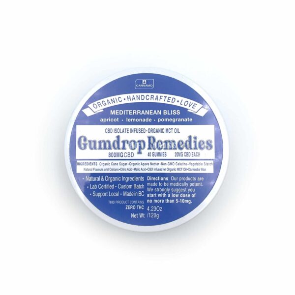 Gumdrop Remedies – Mediterranean Bliss Gummies – 800mg CBD | WeedSmart Canada