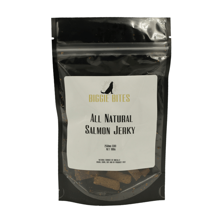 Biggie Bites – All Natural Salmon Jerky – 250mg CBD | WeedSmart Canada