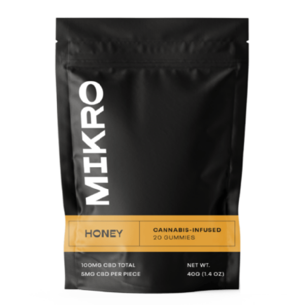 Mikro – CBD Gummies – 100mg CBD – Honey | WeedSmart Canada Mikro – CBD Gummies – 100mg CBD – Honey | WeedSmart Canada