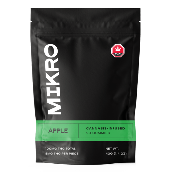 Mikro – THC Gummies – 100mg THC – Apple | WeedSmart Canada