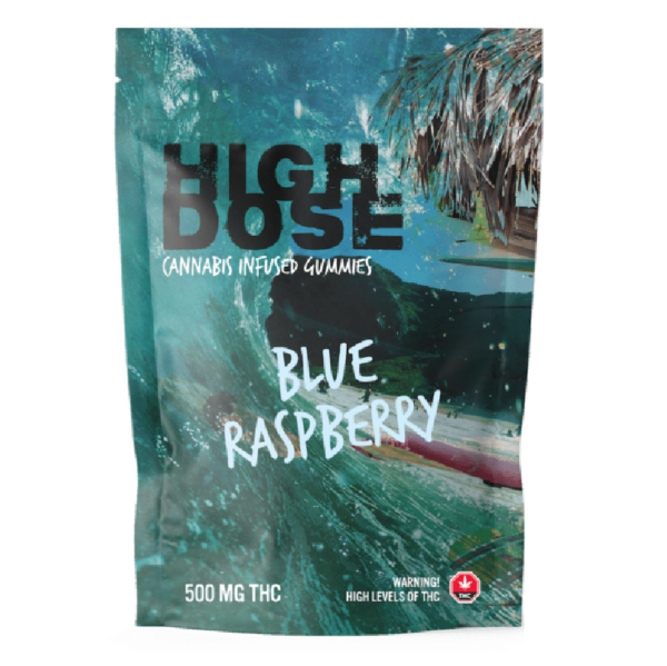 High Dose – cannabis Infused Gummies – Blue Raspberry – 1000mg/1500mg | WeedSmart Canada