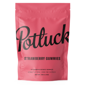 Potluck Extracts – Strawberry Gummies – 200mg THC | WeedSmart Canada