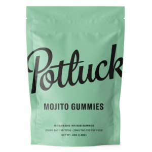 Potluck Extracts – Mojito Gummies (1:1) – 100mg THC / 100mg CBD | WeedSmart Canada