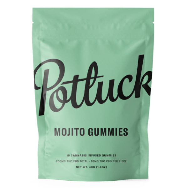 Potluck Extracts – Mojito Gummies (1:1) – 100mg THC / 100mg CBD | WeedSmart Canada