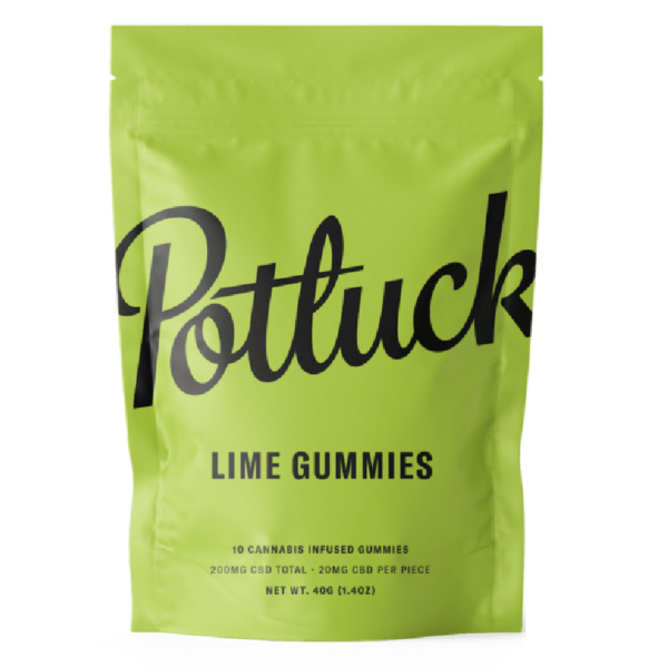 Potluck Extracts – Lime Gummies (CBD) – 200mg | WeedSmart Canada