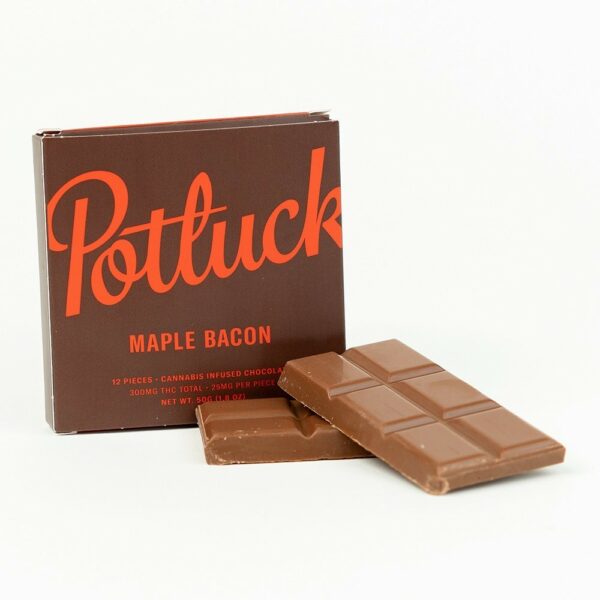 Potluck – Infused Chocolate – Maple Bacon – 300mg THC | WeedSmart Canada