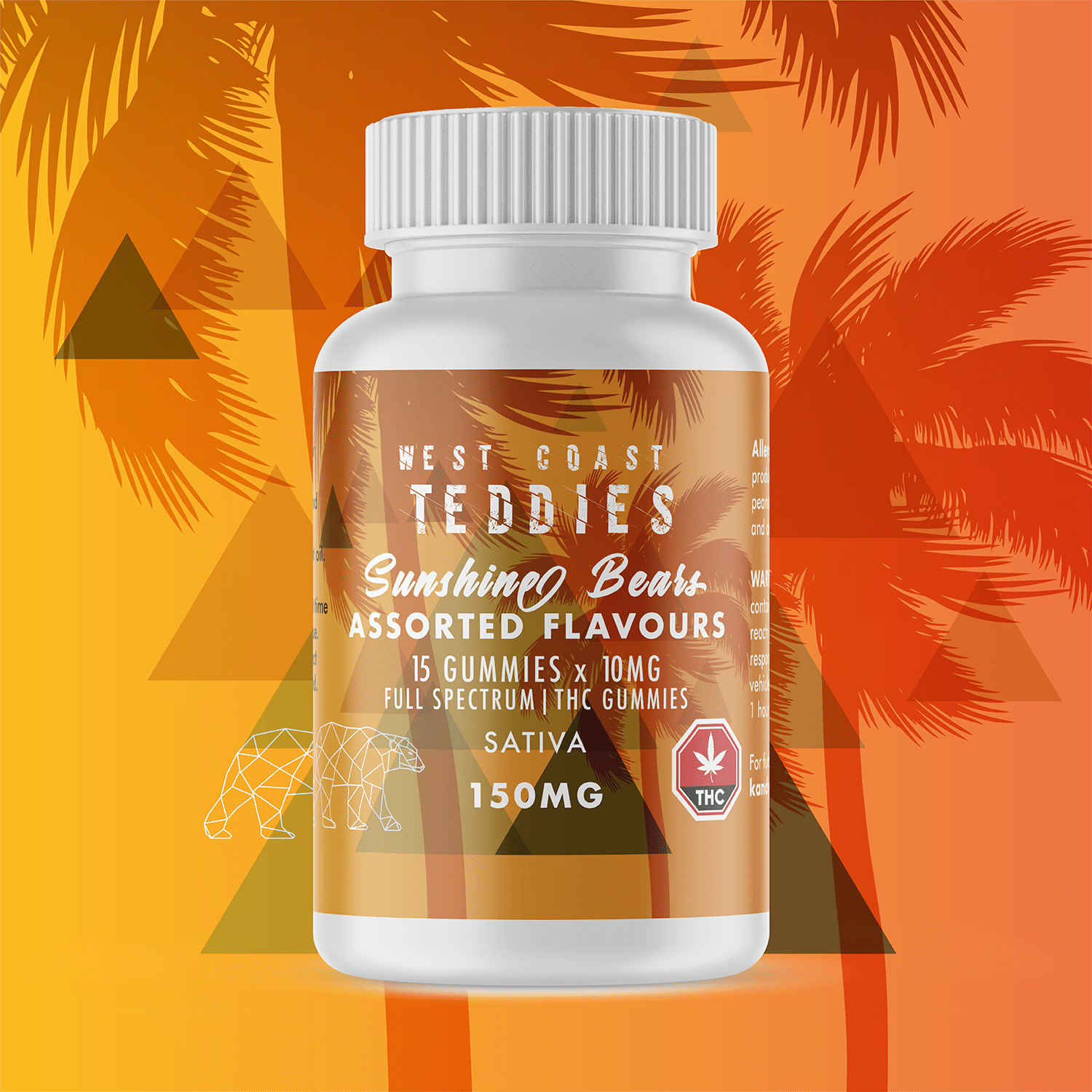 West Coast Teddies – Sunshine Bears – Sativa (150mg) | WeedSmart Canada West Coast Teddies – Sunshine Bears – Sativa (150mg) | WeedSmart Canada